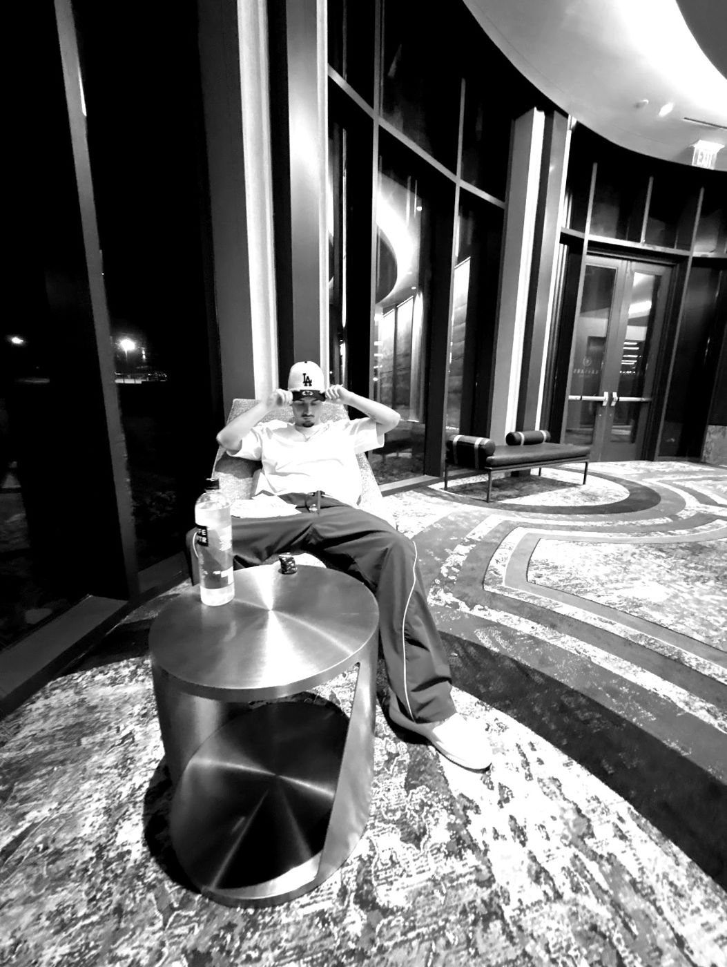 James Wilkins III, founder of Wilkins Consulting, seated in a hotel lobby